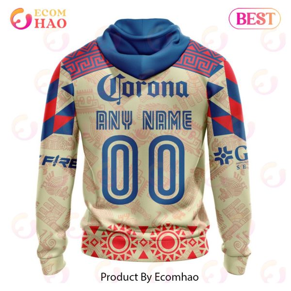 LIGA MX Club America 2023 – 2024 Home Aztec Design 3D Hoodie