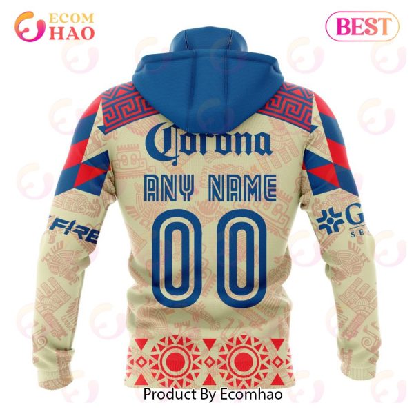 LIGA MX Club America 2023 – 2024 Home Aztec Design 3D Hoodie