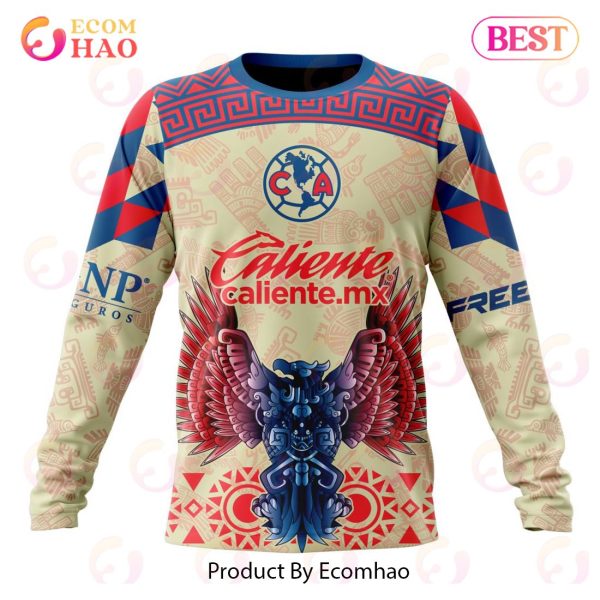 LIGA MX Club America 2023 – 2024 Home Aztec Design 3D Hoodie