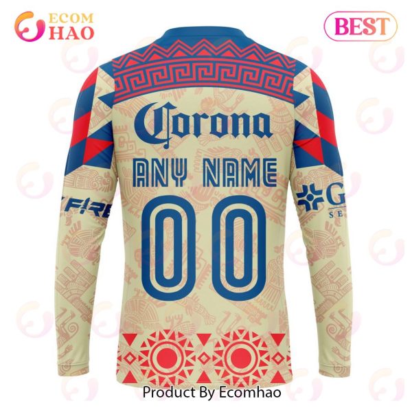LIGA MX Club America 2023 – 2024 Home Aztec Design 3D Hoodie