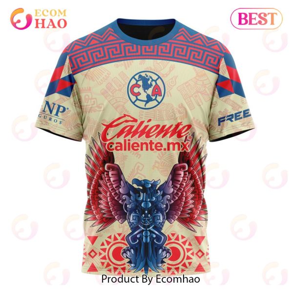 LIGA MX Club America 2023 – 2024 Home Aztec Design 3D Hoodie