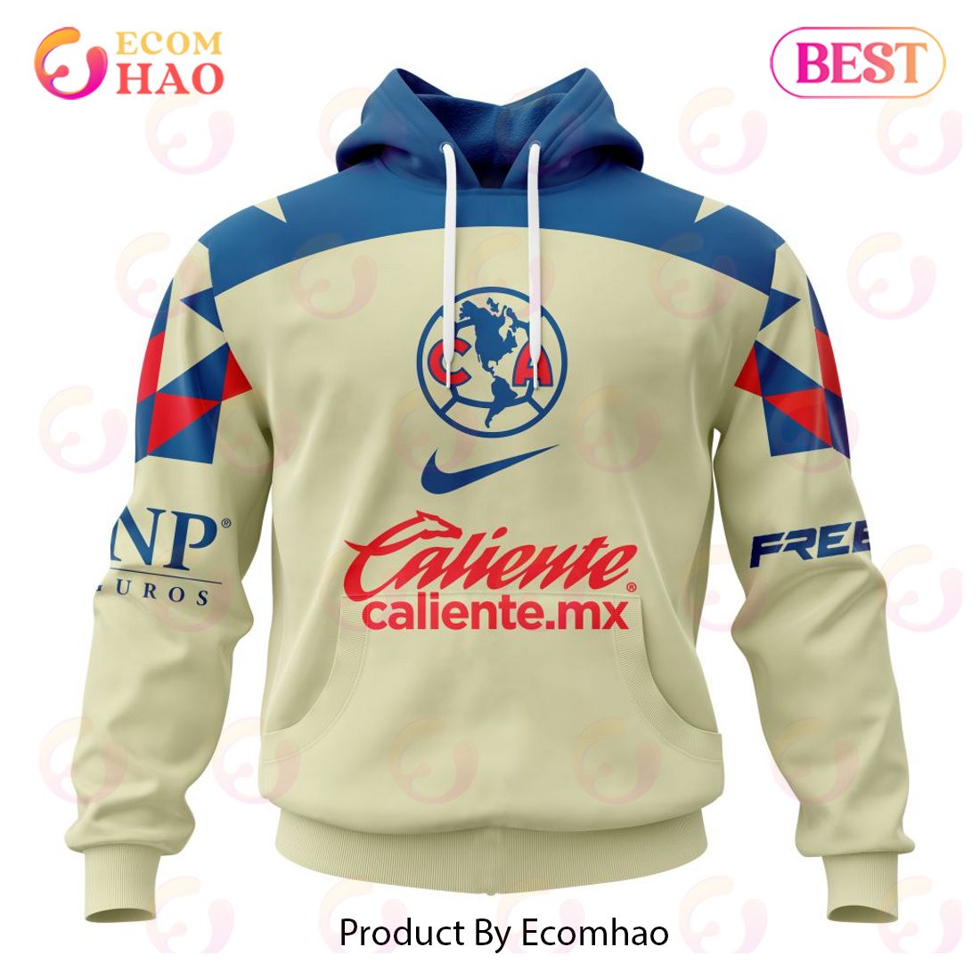 LIGA MX Club America 2023 – 2024 Home Kits 3D Hoodie