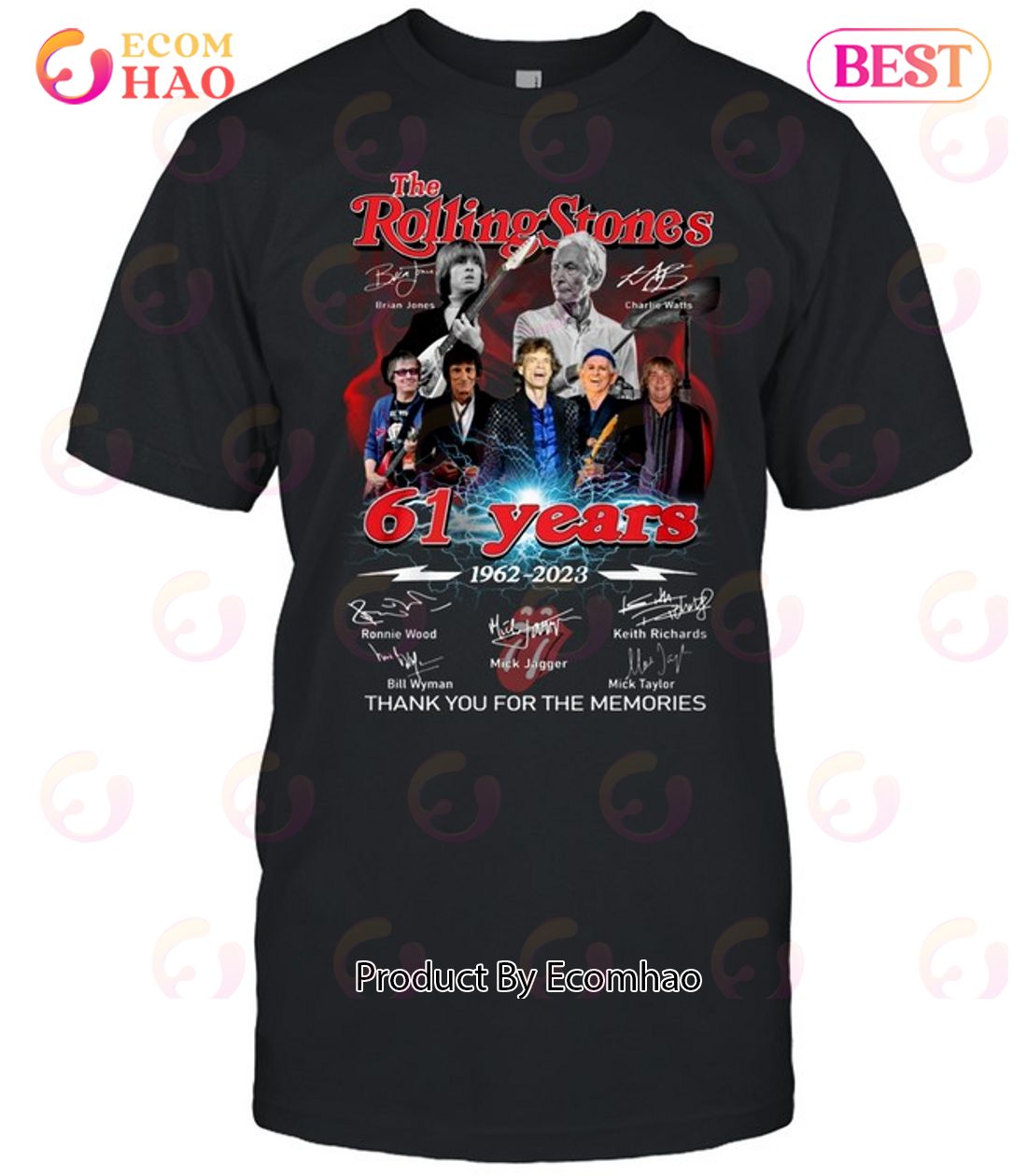 The Rolling Stones 61 Years 1962 – 2023 Thank You For The Memories T-Shirt Luxury Items