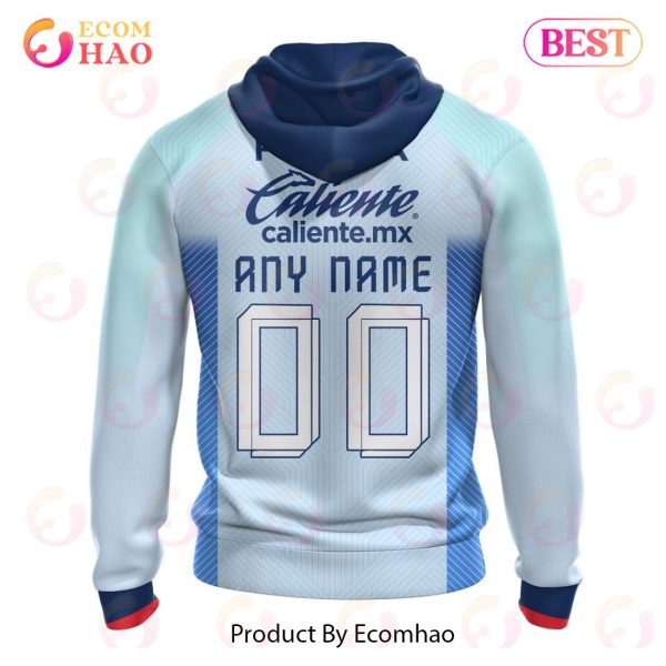 LIGA MX Cruz Azul 2023 – 2024 Away Kits 3D Hoodie