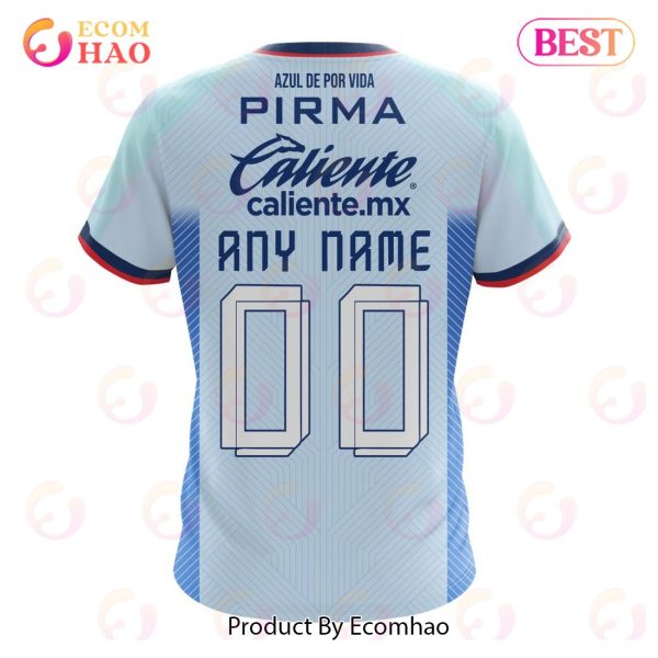 LIGA MX Cruz Azul 2023 – 2024 Away Kits 3D Hoodie