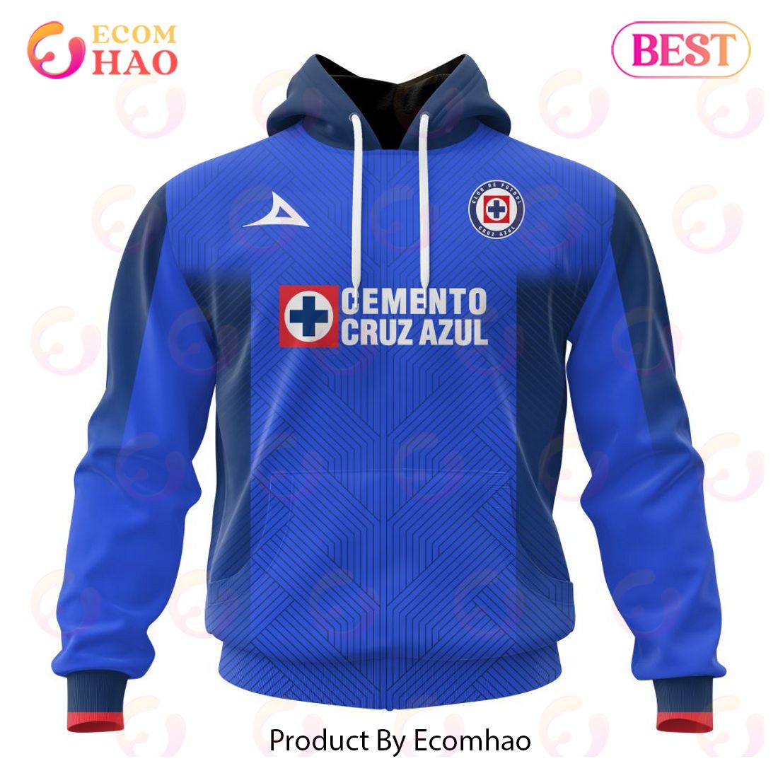 LIGA MX Cruz Azul 2023 – 2024 Home Kits 3D Hoodie