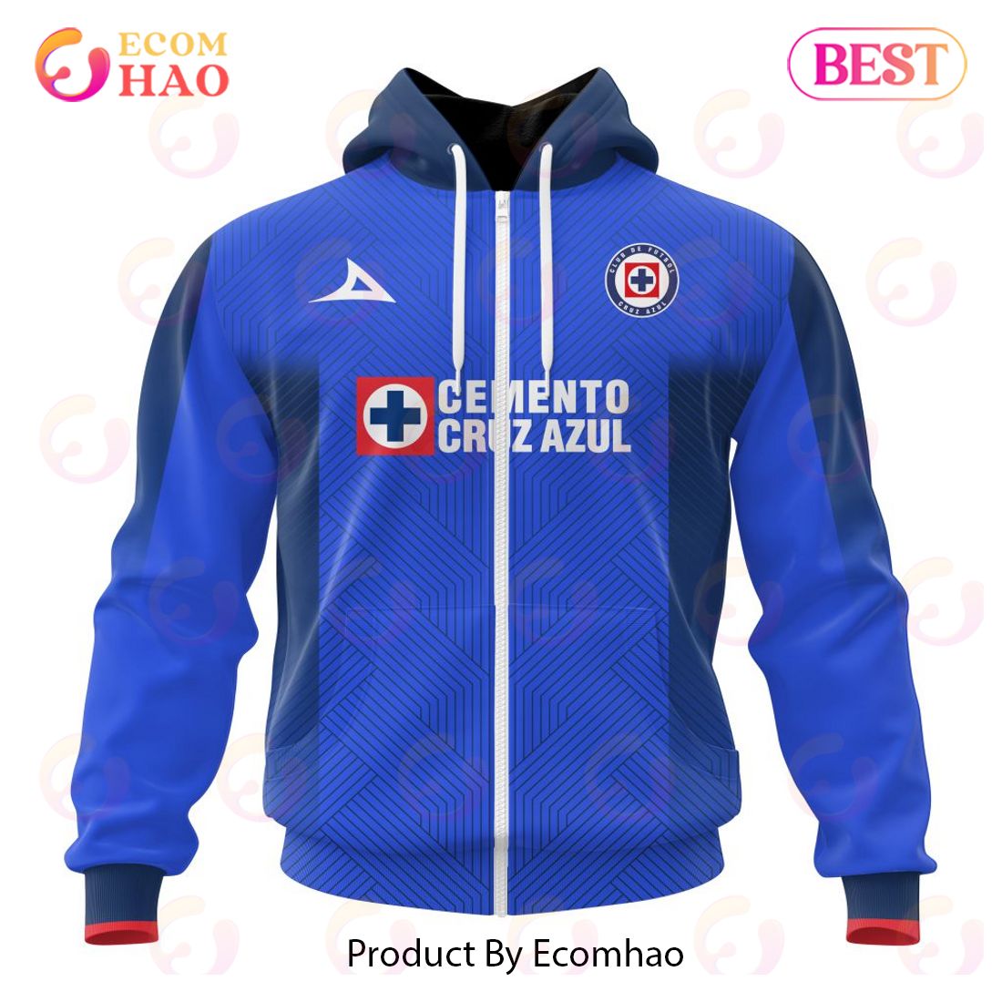 LIGA MX Cruz Azul 2023 – 2024 Home Kits 3D Hoodie