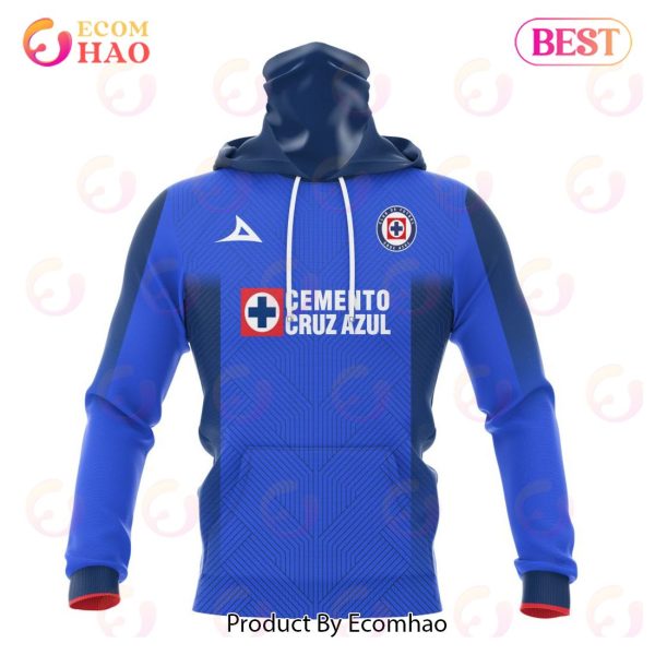 LIGA MX Cruz Azul 2023 – 2024 Home Kits 3D Hoodie