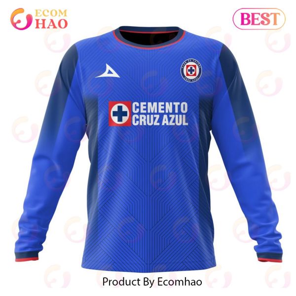 LIGA MX Cruz Azul 2023 – 2024 Home Kits 3D Hoodie