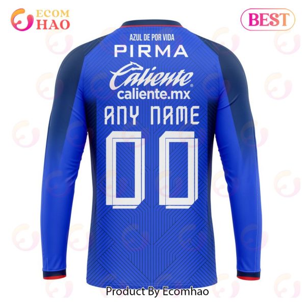 LIGA MX Cruz Azul 2023 – 2024 Home Kits 3D Hoodie