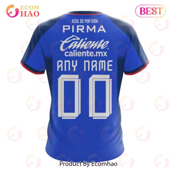 LIGA MX Cruz Azul 2023 – 2024 Home Kits 3D Hoodie