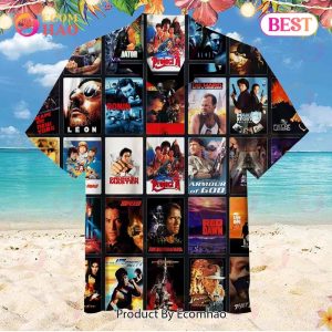 Action Movie Poster Puzzle Unisex Hawaiian Shirt