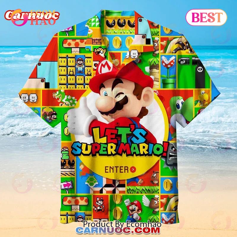 Let’s Super Mario Unisex Hawaiian Shirt