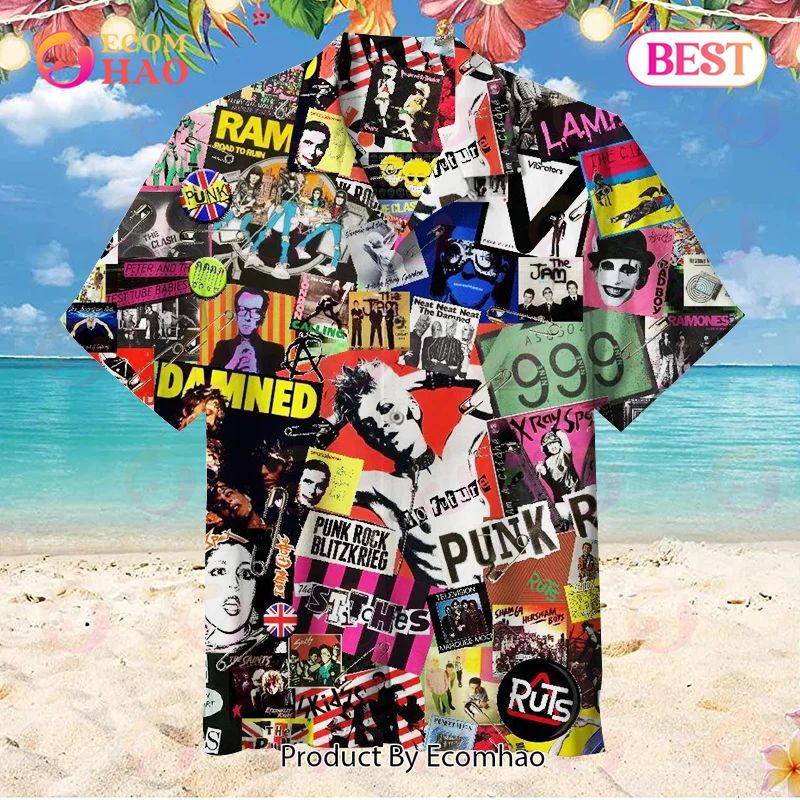 Punk Jigsaw Puzzles Unisex Hawaiian Shirt