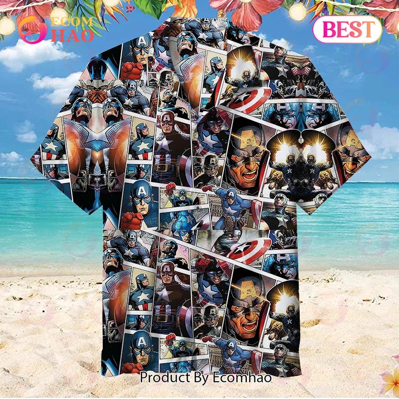 The Avengers, Captain America Unisex Hawaiian Shirt