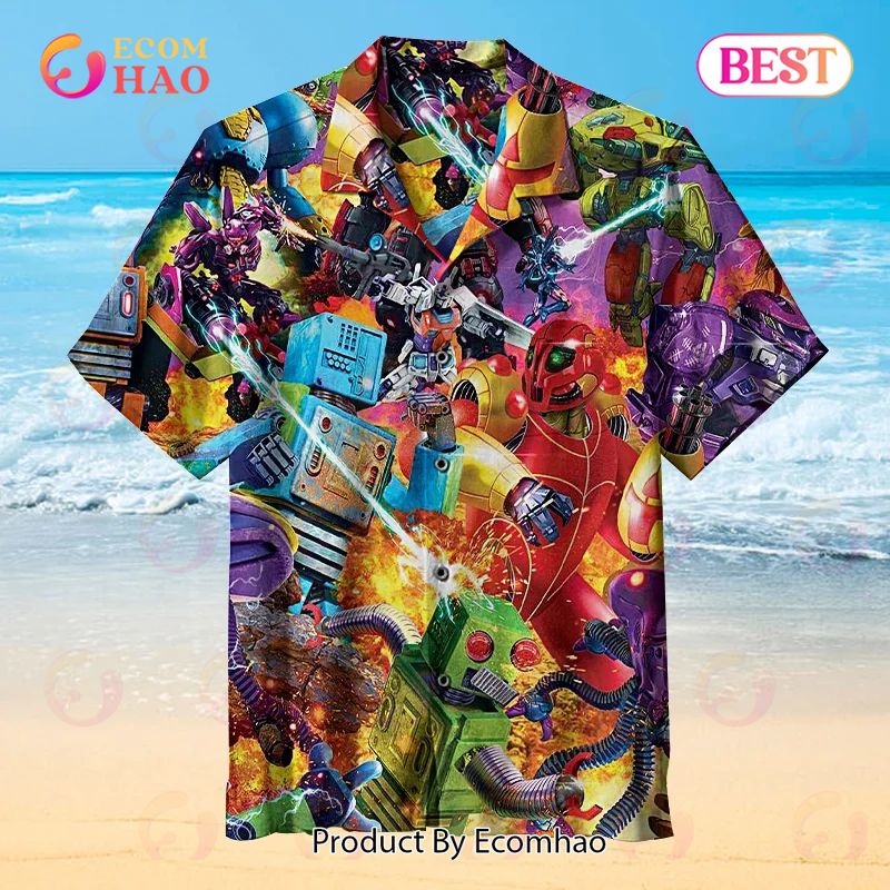 Toynk Rockem Sockem Mecha Robot Hawaiian Shirt