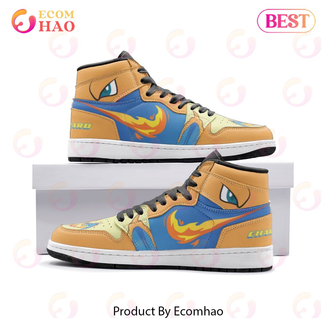 NEW] Charizard Starter Pokemon Air Jordan 1, High Top Sneaker