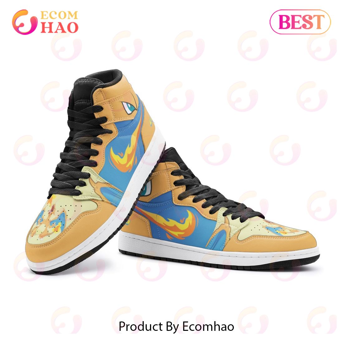 NEW] Charizard Starter Pokemon Air Jordan 1, High Top Sneaker