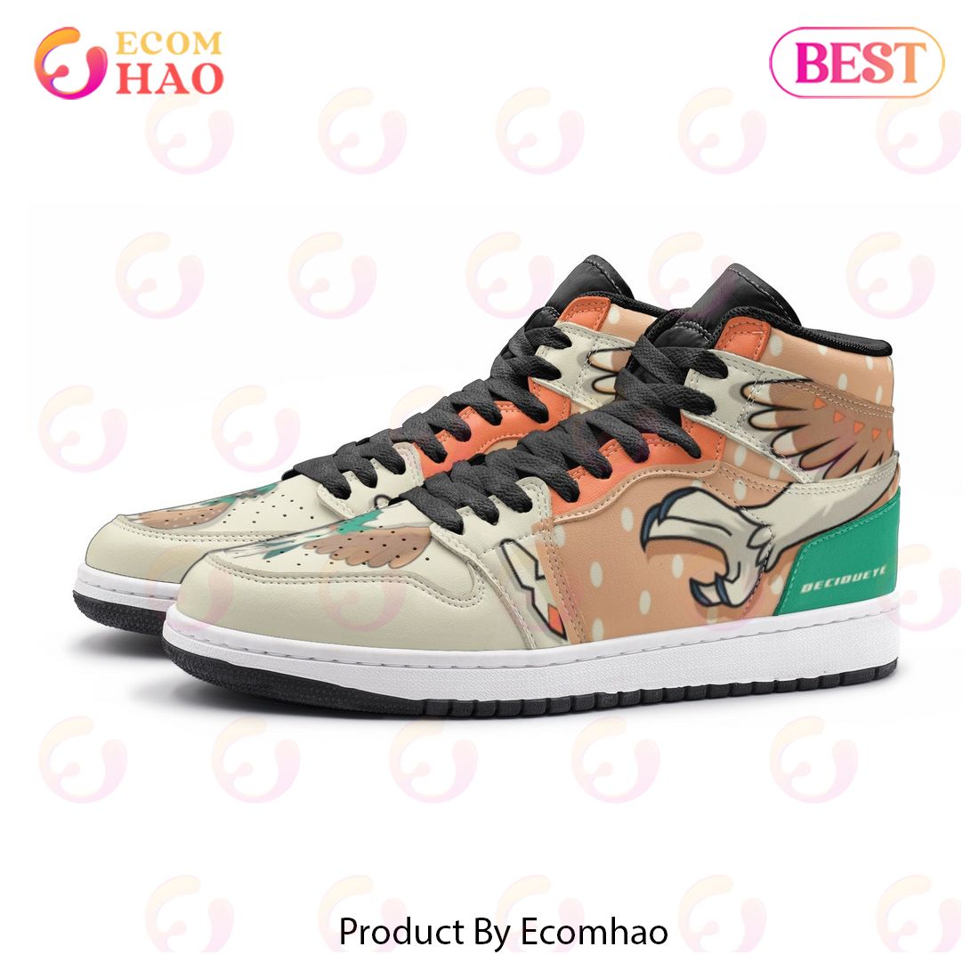 NEW] Decidueye Pokemon Air Jordan 1, High Top Sneaker