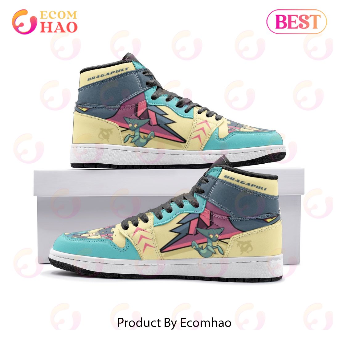 NEW] Dragapult Pokemon Air Jordan 1, High Top Sneaker