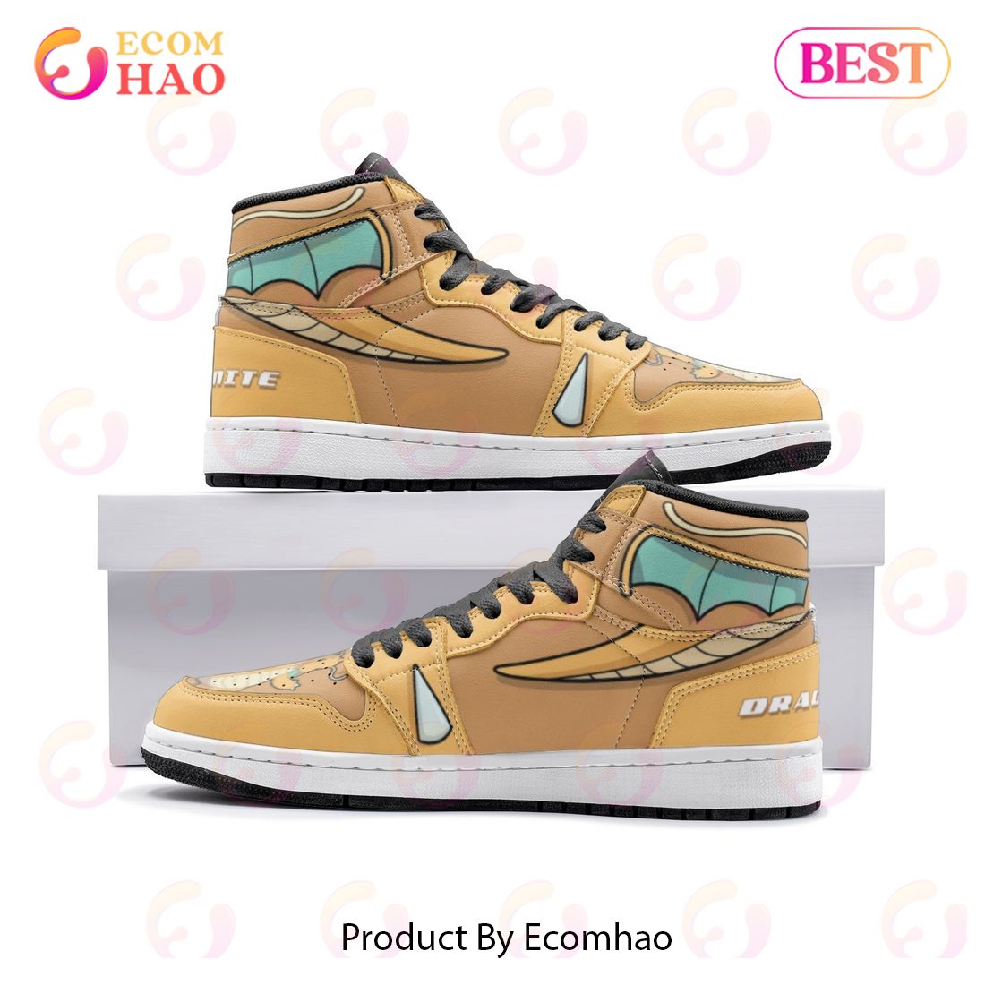 NEW] Dragonite Pokemon Air Jordan 1, High Top Sneaker