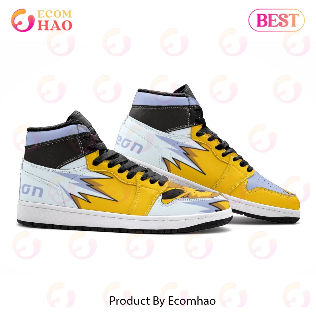 NEW] Jolteon Pokemon Air Jordan 1, High Top Sneaker