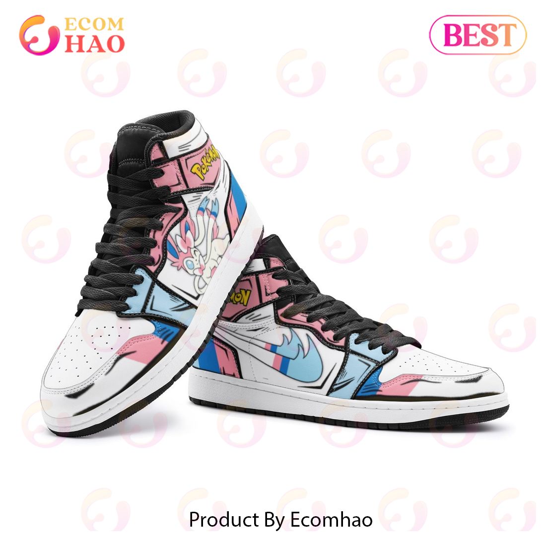 NEW] Sylveon Pokemon Air Jordan 1, High Top Sneaker