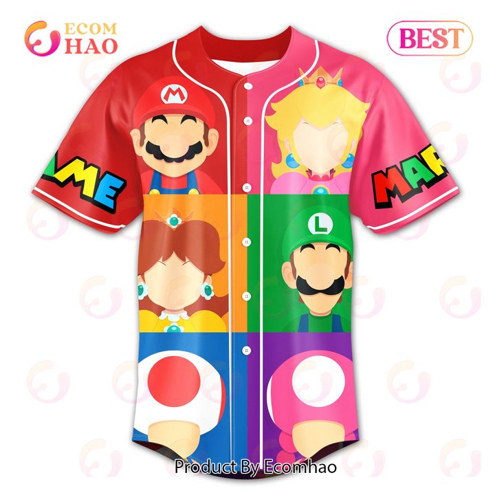 PREMIUM Mario Custom Baseball Jersey