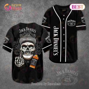 Jack Daniels Skull Baseball Jersey
