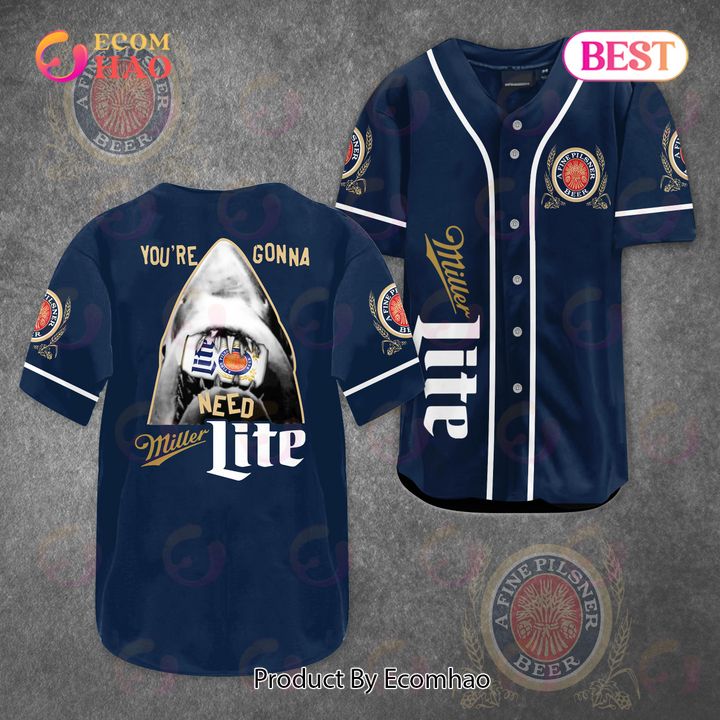 Need A Miller Lite Jaws Baseball Jersey