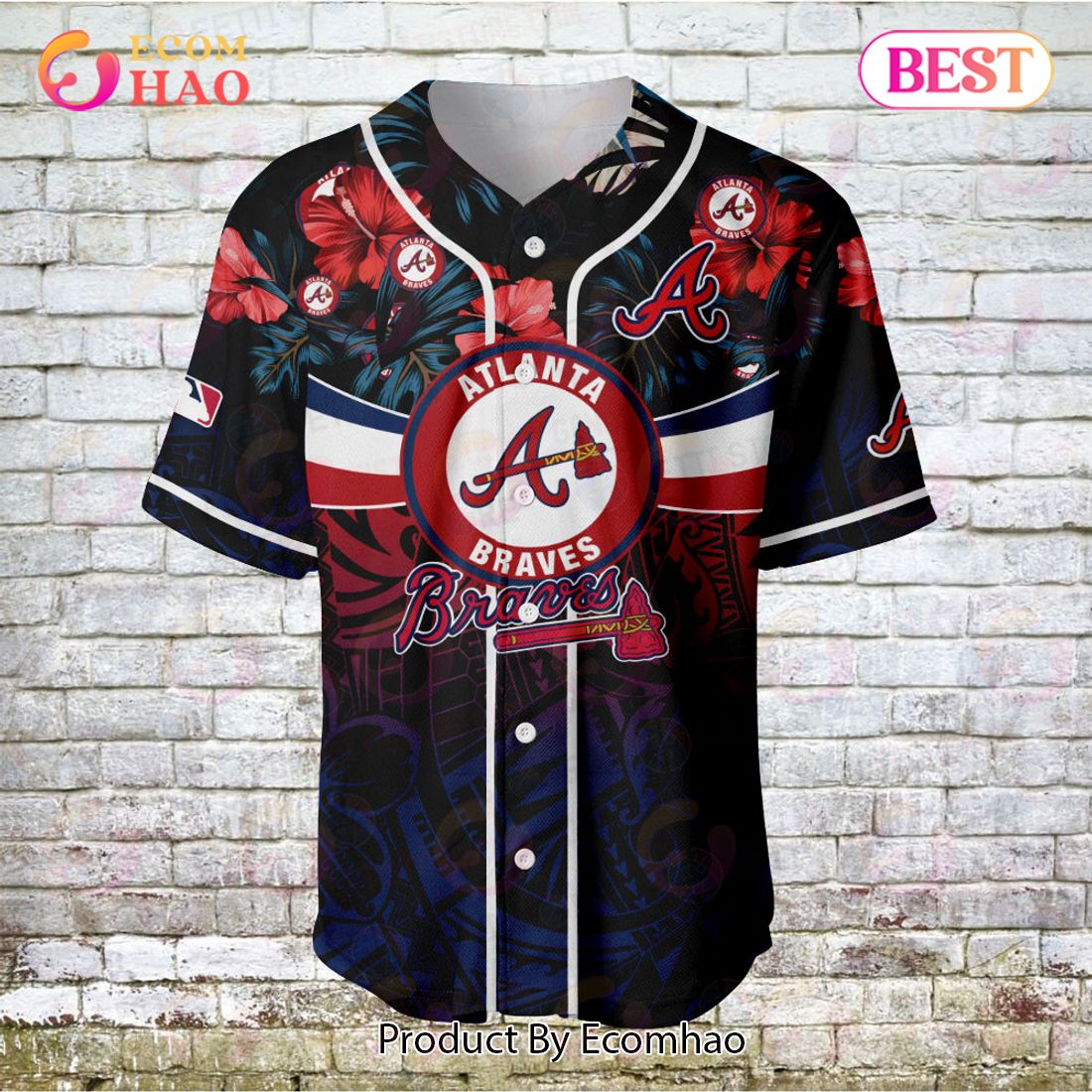 Atlanta Braves – Major League Baseball Customized AOP Baseball Jersey