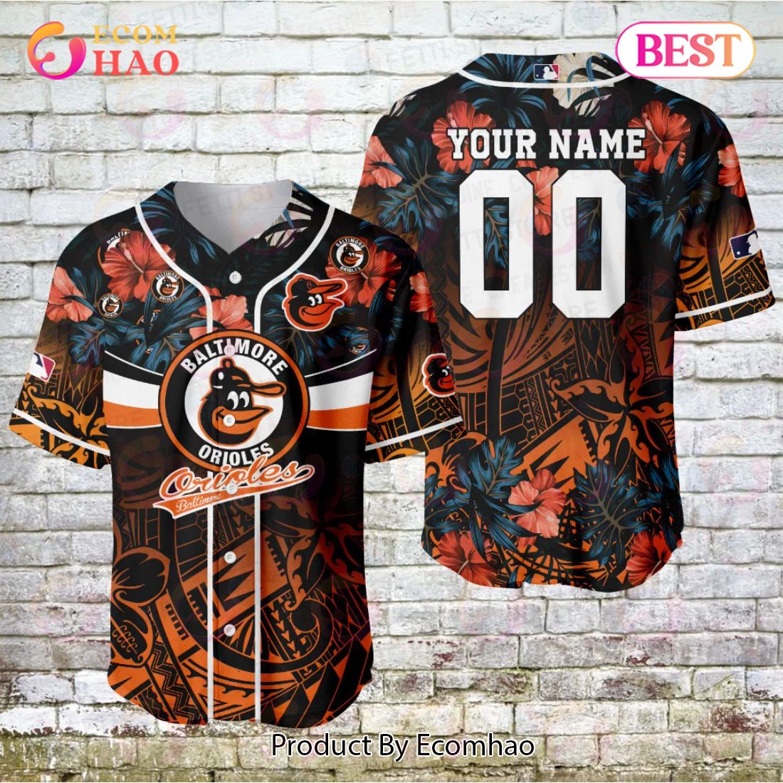 Baltimore Orioles – Major League Baseball Customized AOP Baseball Jersey