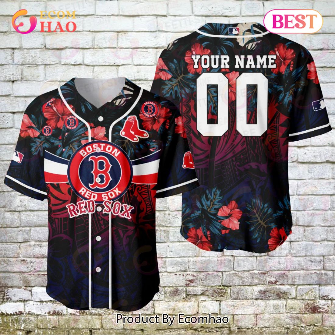 Boston Red Sox – Major League Baseball Customized AOP Baseball Jersey