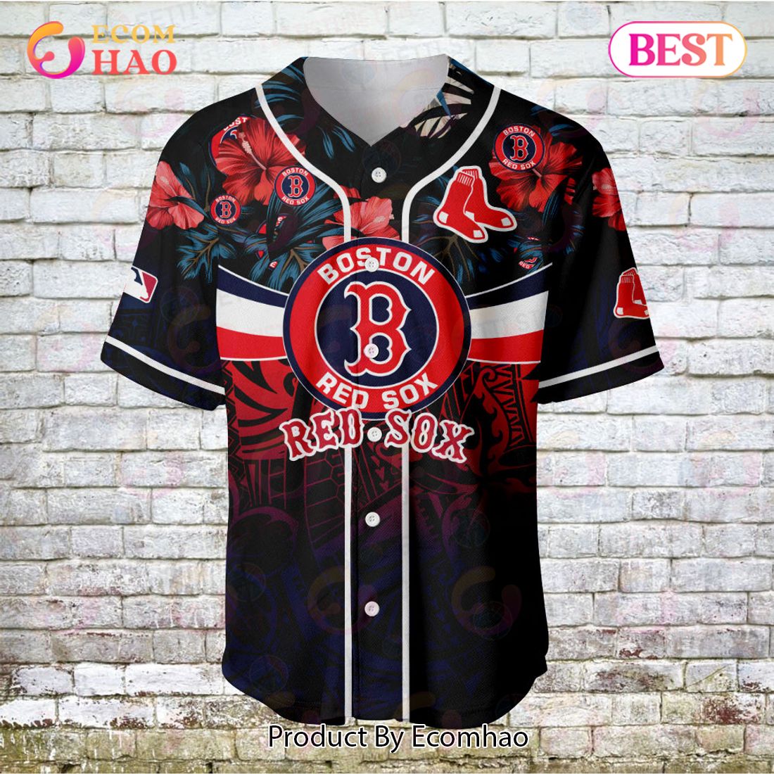 Boston Red Sox – Major League Baseball Customized AOP Baseball Jersey