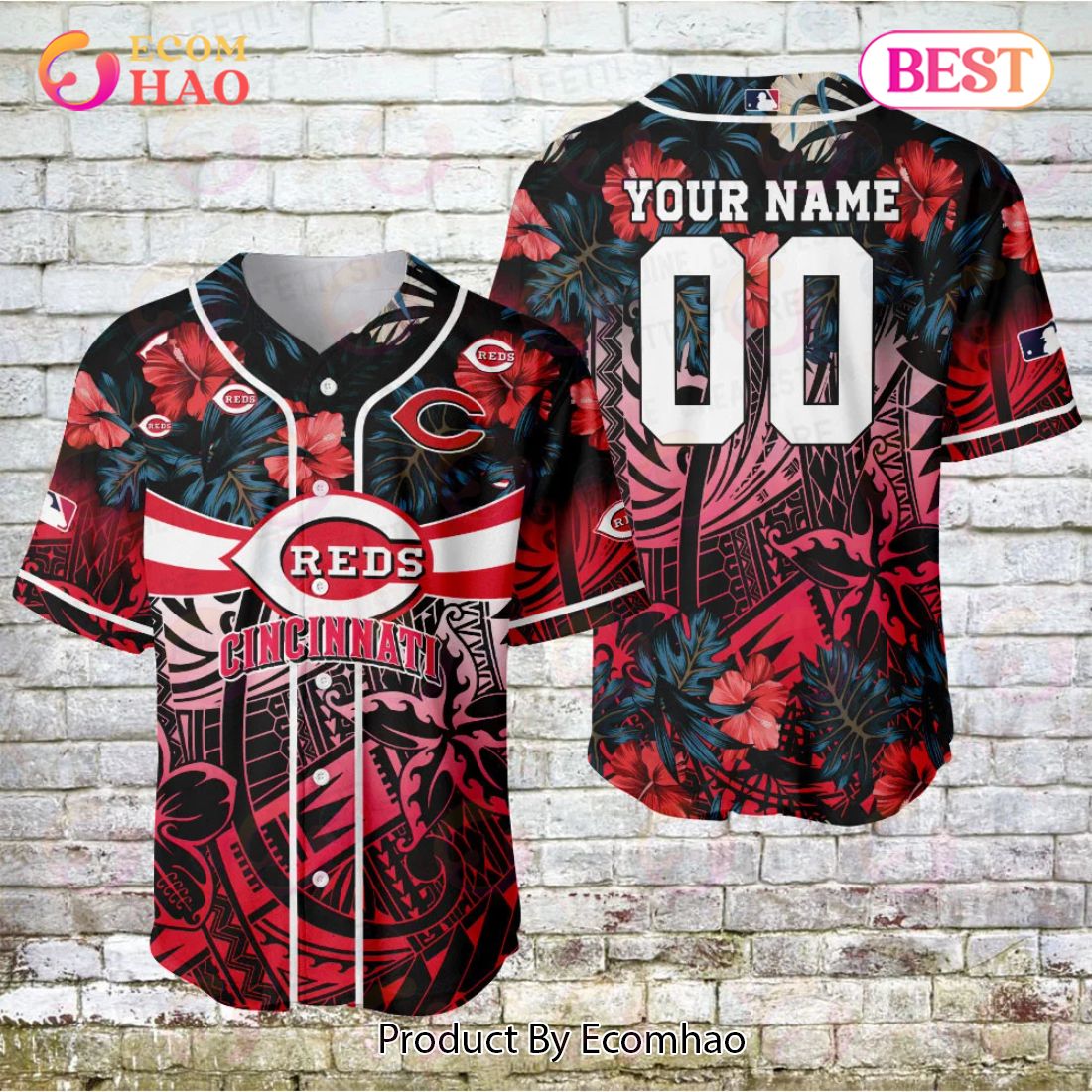 Cincinnati Reds – Major League Baseball Customized AOP Baseball Jersey