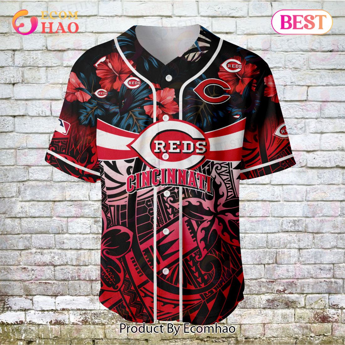 Cincinnati Reds – Major League Baseball Customized AOP Baseball Jersey