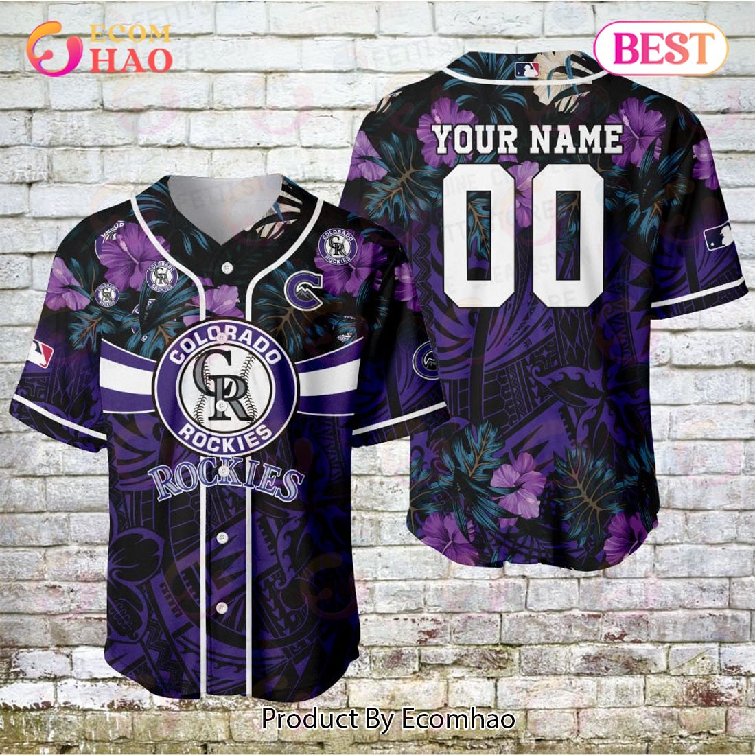 Colorado Rockies – Major League Baseball Customized AOP Baseball Jersey