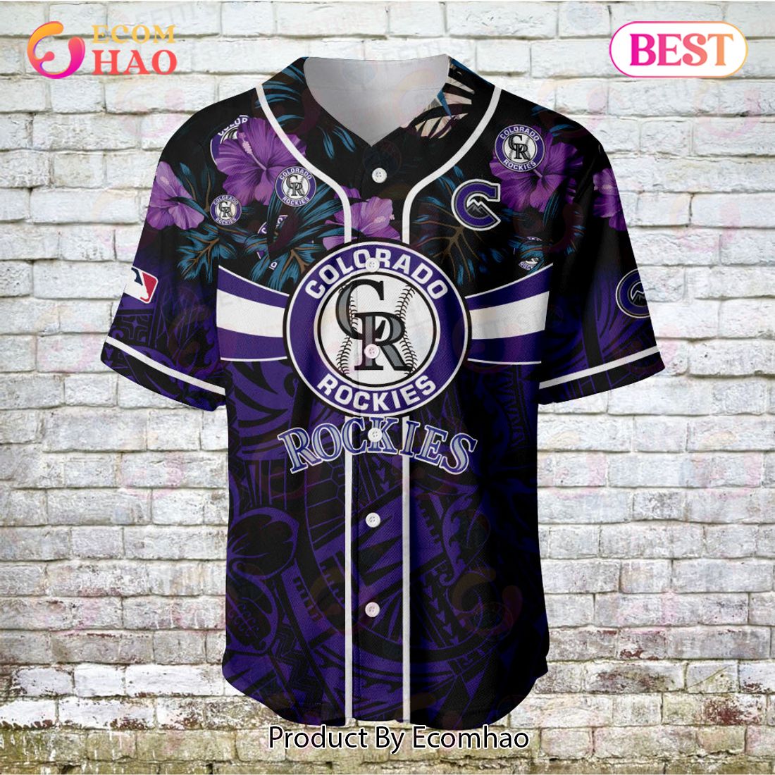 Colorado Rockies – Major League Baseball Customized AOP Baseball Jersey