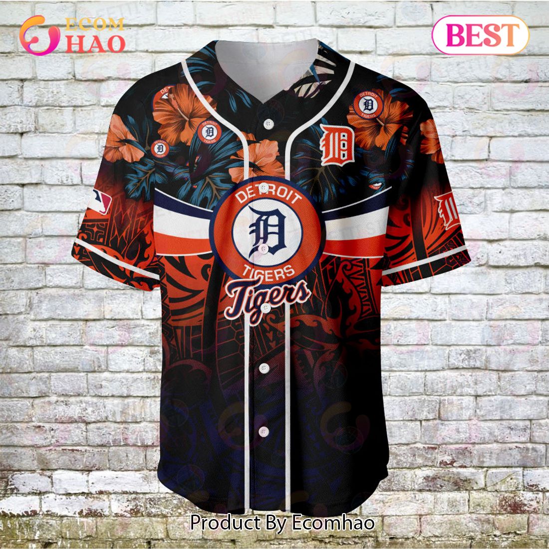 Detroit Tigers – Major League Baseball Customized AOP Baseball Jersey