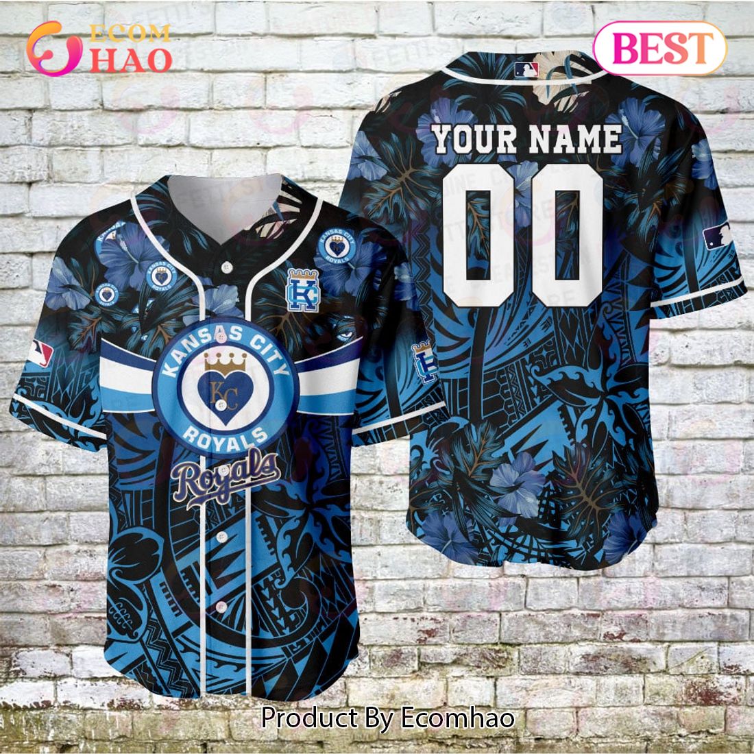 Kansas City Royals – Major League Baseball Customized AOP Baseball Jersey