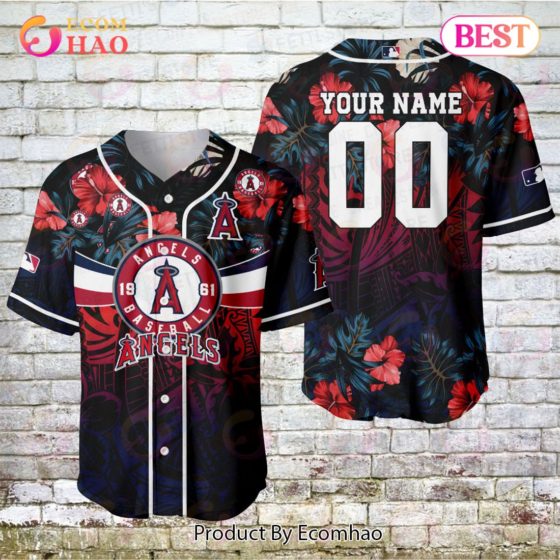 Los Angeles Angels – Major League Baseball Customized AOP Baseball Jersey