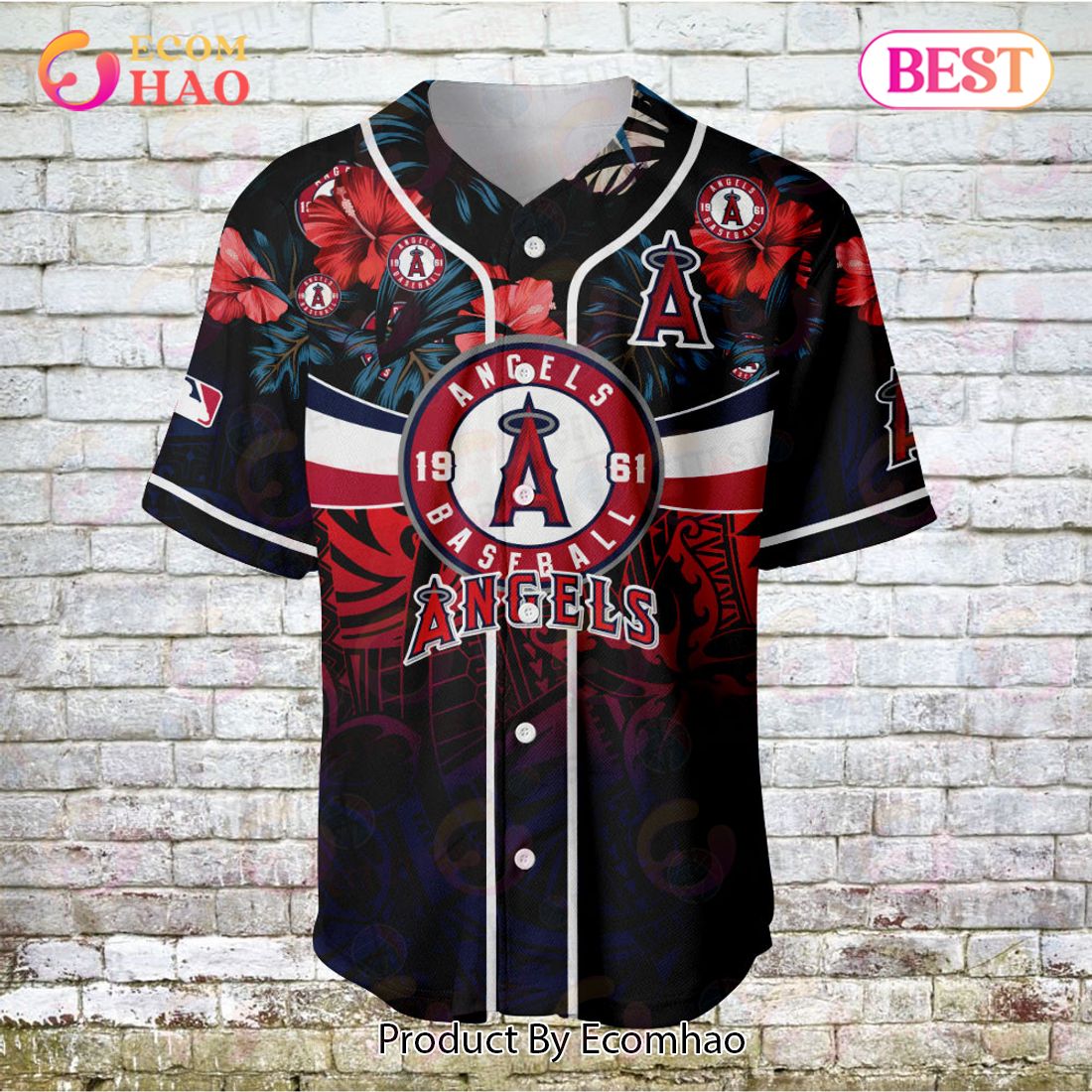 Los Angeles Angels – Major League Baseball Customized AOP Baseball Jersey