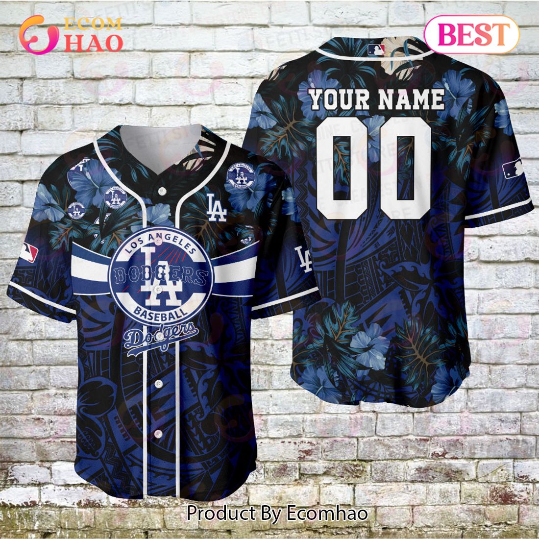 Los Angeles Dodgers – Major League Baseball Customized AOP Baseball Jersey