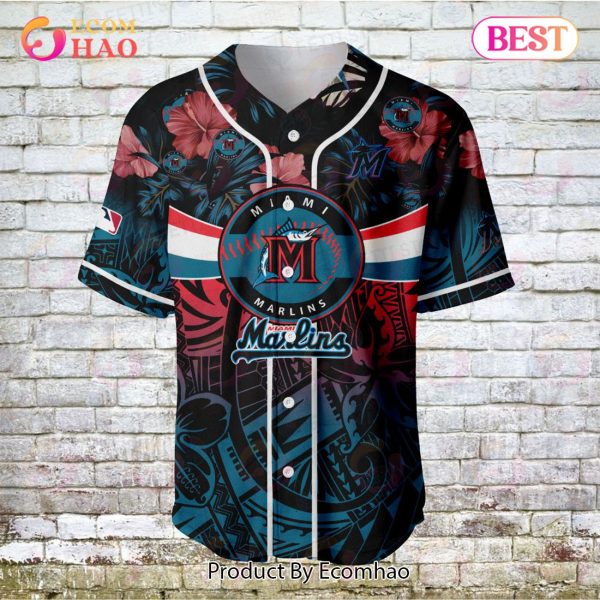 Miami Marlins – Major League Baseball Customized AOP Baseball Jersey