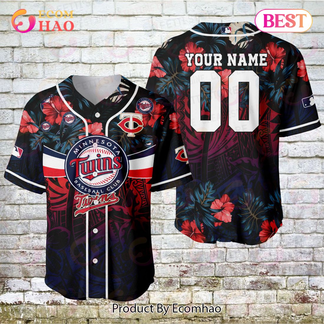 Minnesota Twins – Major League Baseball Customized AOP Baseball Jersey