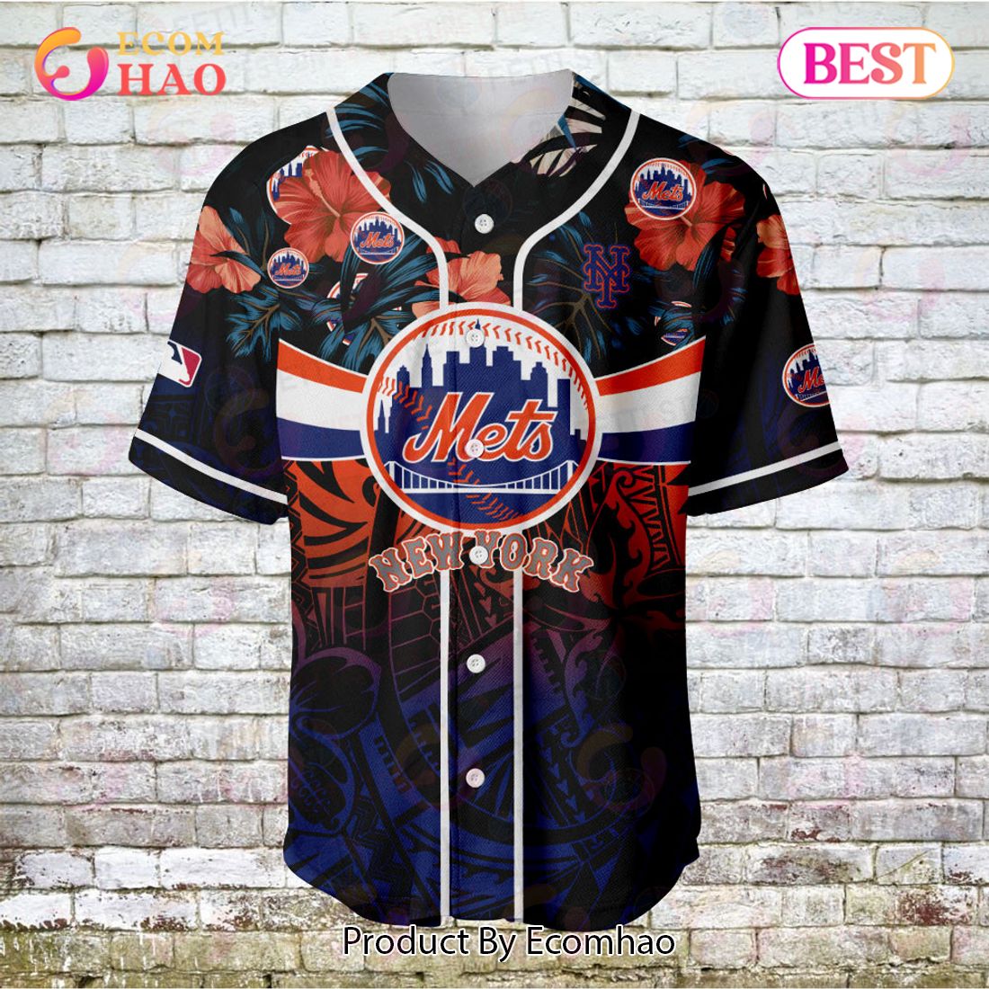 New York Mets – Major League Baseball Customized AOP Baseball Jersey