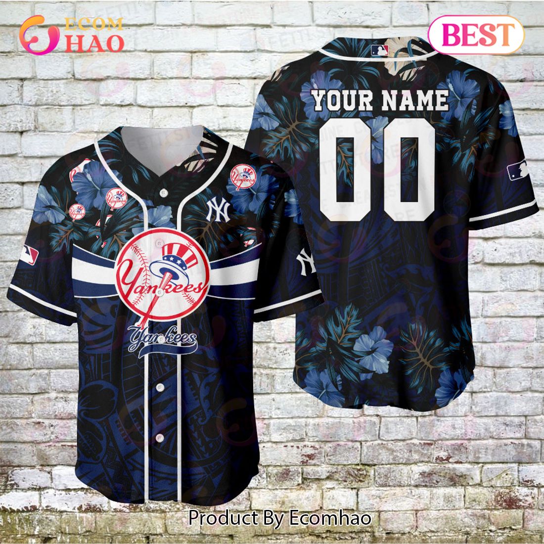 New York Yankees – Major League Baseball Customized AOP Baseball Jersey