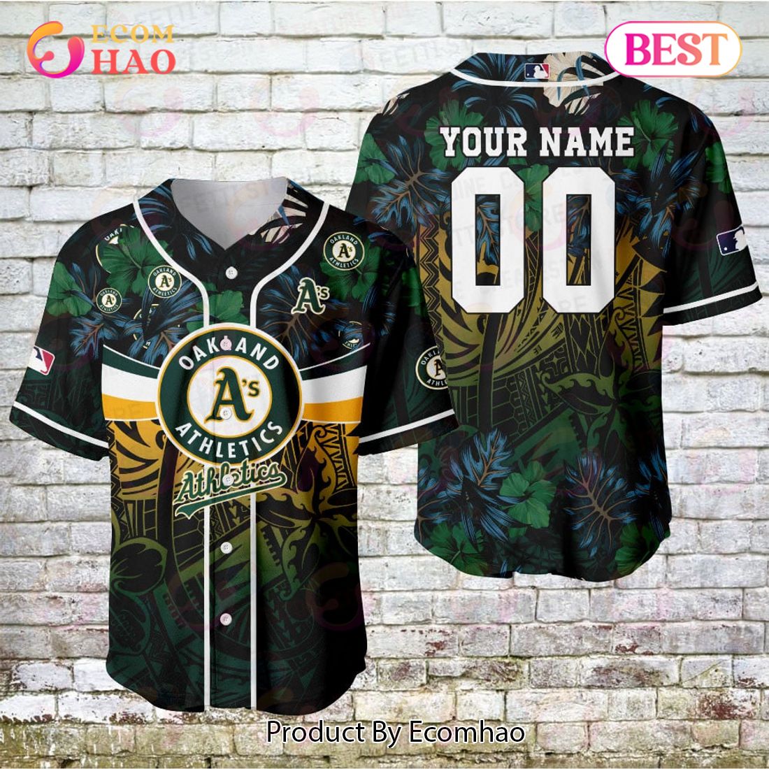 Oakland Athletics – Major League Baseball Customized AOP Baseball Jersey