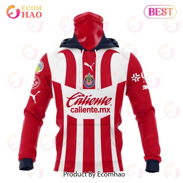 LIGA MX Chivas De Guadalajara 2023-2024 Home Kits 3D Hoodie