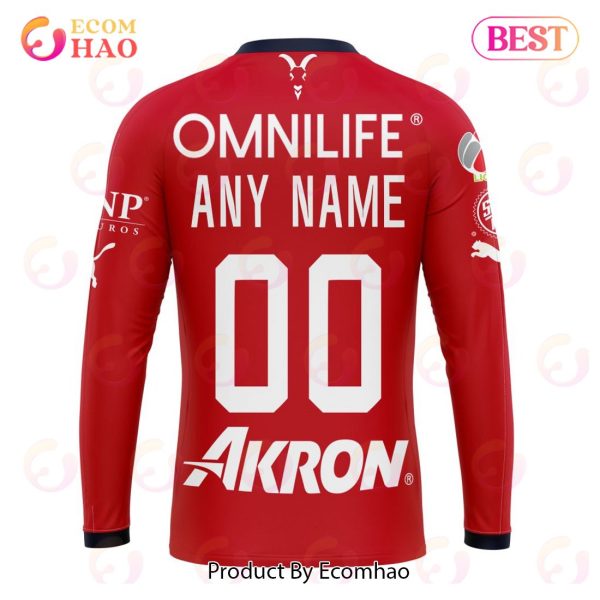 LIGA MX Chivas De Guadalajara 2023-2024 Home Kits 3D Hoodie